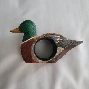 Set of Four Duck Figurines Napkin Holders